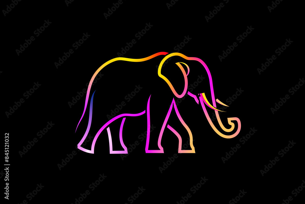 Fototapeta premium silhouette of elephant