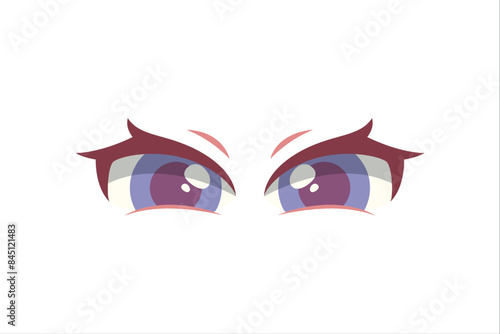 Comic Eyes Flat Sticker Design