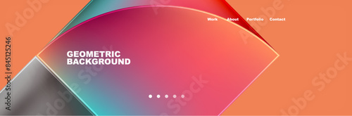 Circle triangle geometric web site page template. Vector Illustration For Wallpaper, Banner, Background, Card, Book Illustration, landing page