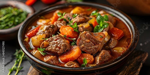 Cook a divine veal stew. Concept Here is a recipe for a hearty veal stew,..Ingredients,.- 2 lbs veal shoulder, cubed.- 2 tbsp olive oil.- 1 onion, diced.- 3 cloves garlic, minced.- 2 carrots