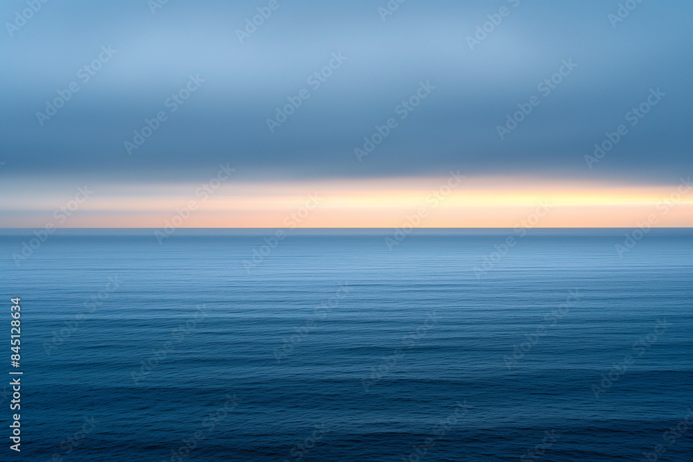 Obraz premium Adorn your space with the soothing gradient of deep ocean blue transitioning into the calming colors of the sky.