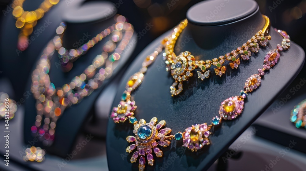 Fototapeta premium Designer Jewelry: Adorn yourself with designer jewelry, where each piece is a masterpiece of craftsmanship and elegance.
