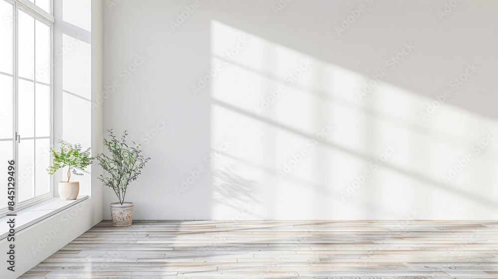 Fototapeta premium Minimalist interior design composition with minimal furniture and copyspace for text. Home decor concept image.