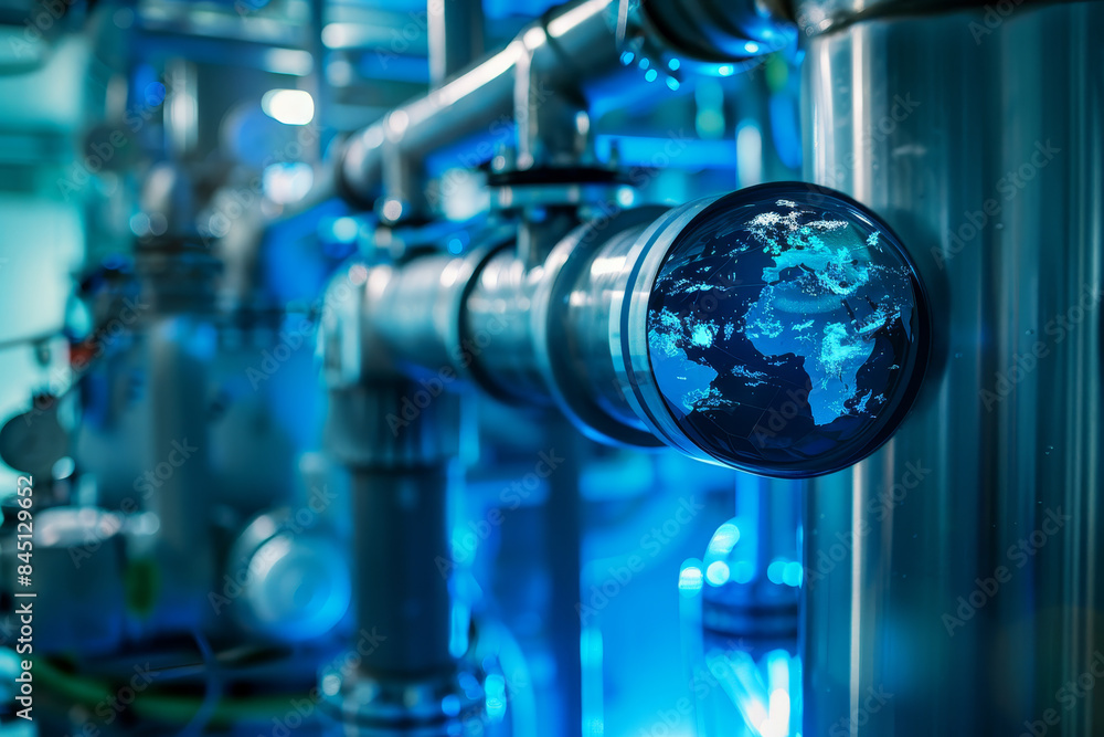 A pipe with a globe on top of it