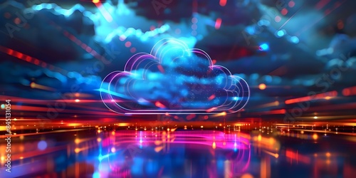 Explore benefits of remote cloud storage accessibility security scalability costeffectiveness. Concept Remote cloud storage provides secure and scalable access to data © Ян Заболотний