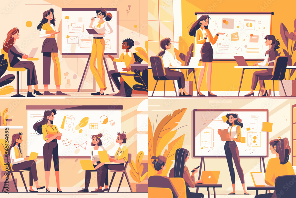 collage of business people working in a meeting collage of business people working in a meeting