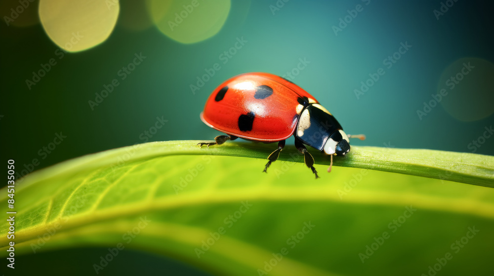 Fototapeta premium Ladybug on a leaf