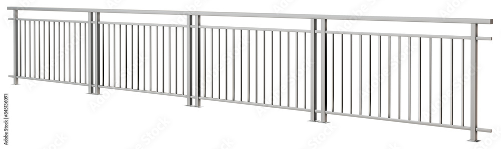 Visualize your project with this 3D rendering: modular railings for stairs, balconies, and fences in a clean, modern minimal design (transparent background). Customize for a perfect fit. Visualize your project with this 3D rendering: modular railings for stairs, balconies, and fences in a clean, modern minimal design (transparent background). Customize for a perfect fit.