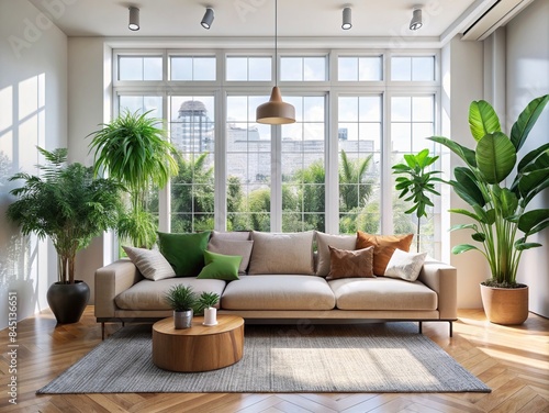 modern living room generative ai © sanverrstudio
