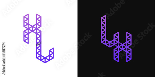 Letters LX and XL Polygon Logo, suitable for business related to polygon with XL or LX initials