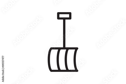 shovel for digging soil icon vector and illustration art