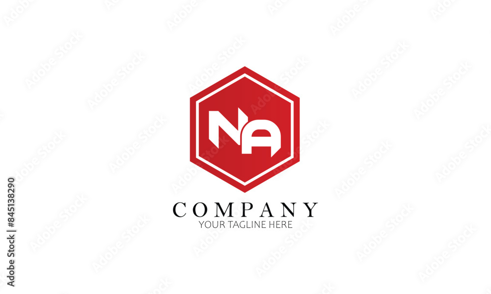 Fototapeta premium NA logo, Brand logo, Clothing logo, letter logo