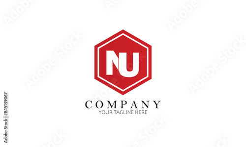 NU logo, Brand logo, Clothing logo, letter logo