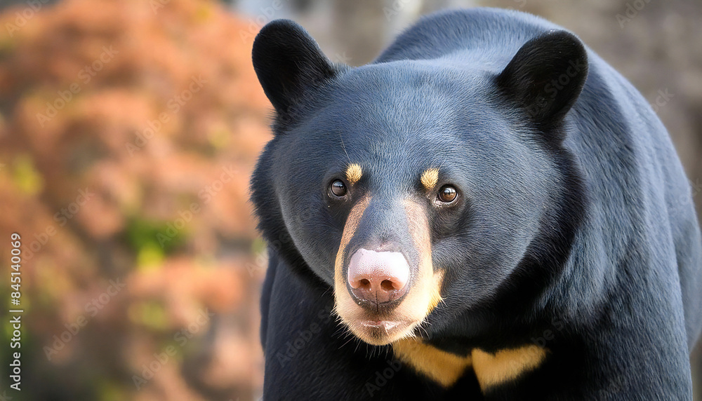 A wild bear. A bear with a sharp gaze aiming for its prey. A dangerous animal. A wild bear. A bear with a sharp gaze aiming for its prey. A dangerous animal.