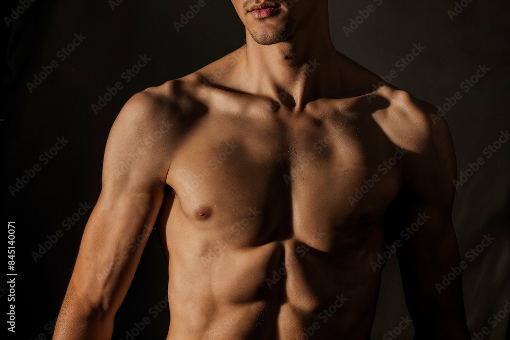 Fototapeta premium 筋肉がたくましい男性モデル