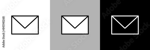 シンプルな線画のメールのベクターアイコン