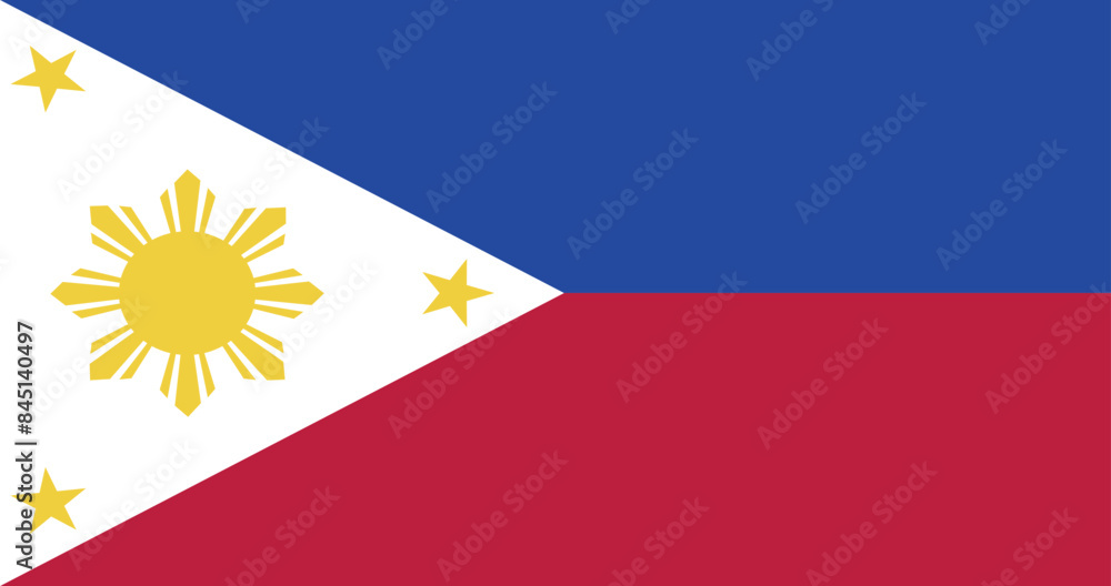 Fototapeta premium Illustration of the national flag of Philippines