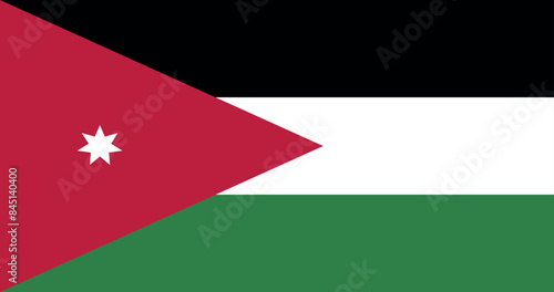 Illustration of the national flag of Jordan