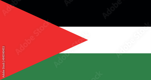 Illustration of the national flag of Palestine
