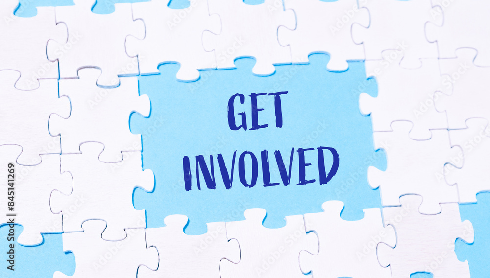 A puzzle with the word Get Involved written in the middle A puzzle with the word Get Involved written in the middle