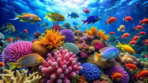 Fototapeta Naklejka Na Ścianę i Meble -  underwater view has a Beautiful colorful coral 