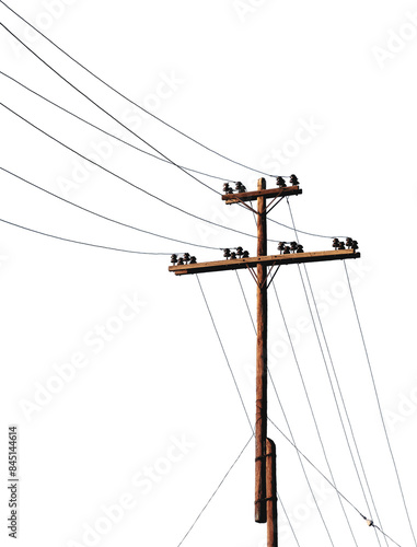 electric pole with transparent background