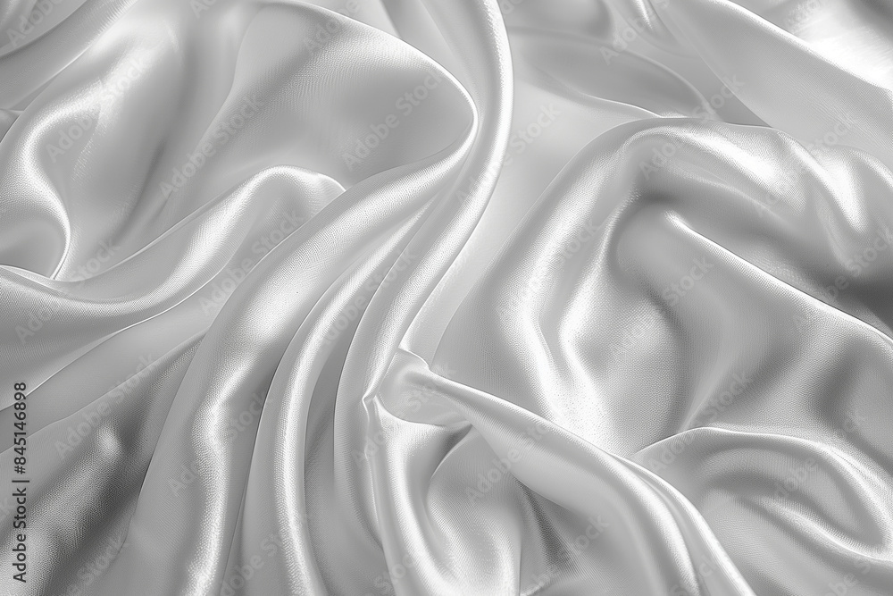 Luxurious white satin fabric with smooth, flowing folds and a soft, shimmering texture, generative ai Luxurious white satin fabric with smooth, flowing folds and a soft, shimmering texture, generative ai