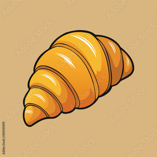 Hand drawn croissant illustration