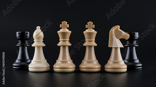 Chess Figure Piece for Strategy Board Game Isolated on White