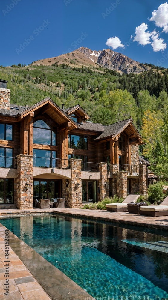 A very luxurious mansion with modern and classic styles in Aspen, Colorado A very luxurious mansion with modern and classic styles in Aspen, Colorado