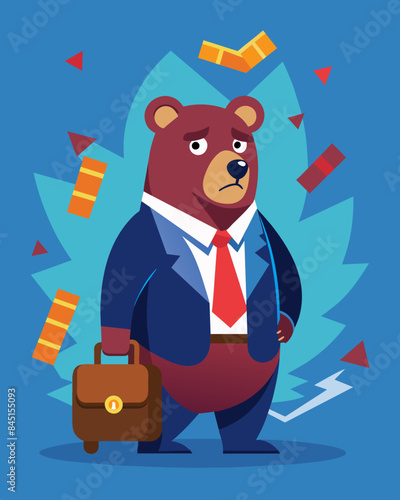 Middle Class Bears Brunt of Recessions Financial Burden. Vector illustration