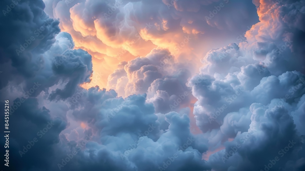 Dramatic sunset clouds with vibrant orange and blue tones, creating a striking and serene sky scene. Ideal for evening-themed backgrounds or nature designs. Dramatic sunset clouds with vibrant orange and blue tones, creating a striking and serene sky scene. Ideal for evening-themed backgrounds or nature designs.