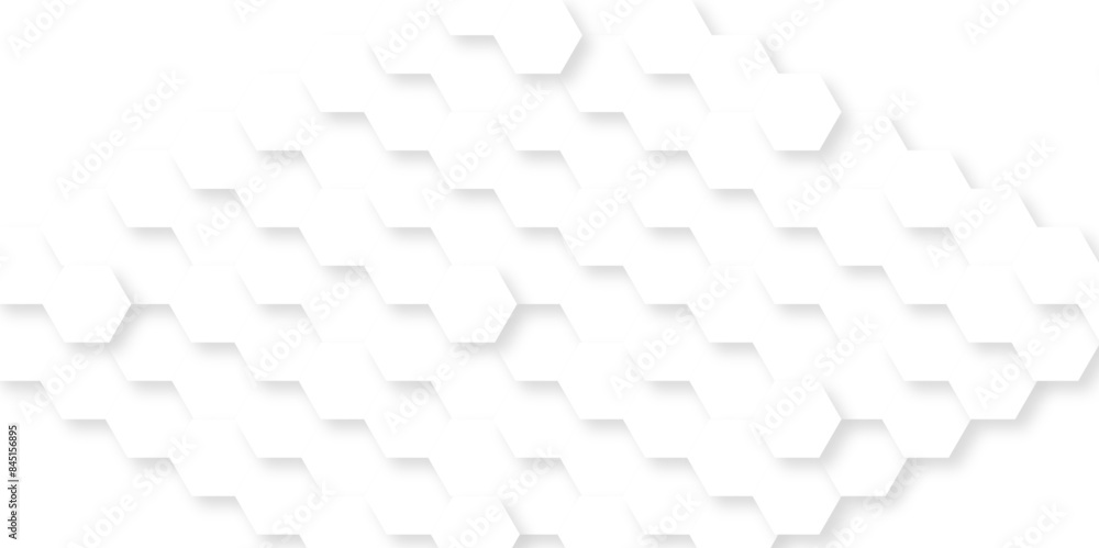 Abstract background with hexagons. Geometric hexagon polygonal pattern background vector. seamless bright white abstract honeycomb grid 3d cell tile technology texture backdrop concept. Abstract background with hexagons. Geometric hexagon polygonal pattern background vector. seamless bright white abstract honeycomb grid 3d cell tile technology texture backdrop concept.