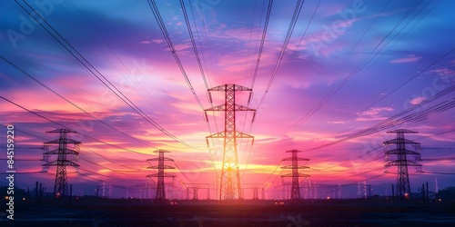 Renewable energy innovation in grid transmission and distribution for sustainability. Concept Renewable Energy, Innovation, Grid Transmission, Distribution, Sustainability
