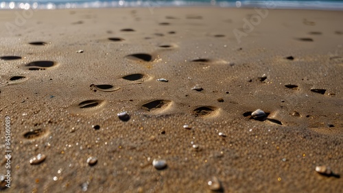 Wallpaper Mural Beach sand with small waves in the distance Torontodigital.ca