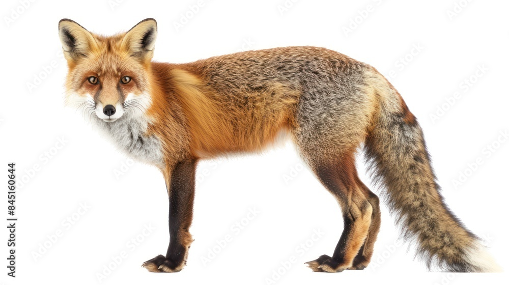 Fototapeta premium Fox isolated white background