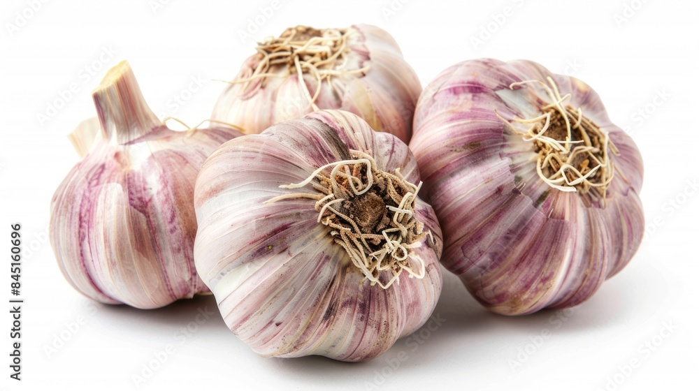Obraz premium Garlic isolated white background