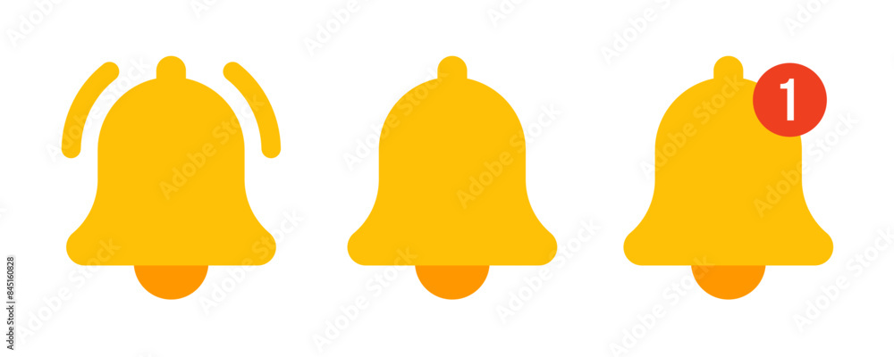 Foto notification bell icon vector. symbol, sign, app