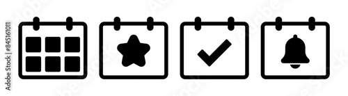 calendar icon vector. symbol, sign