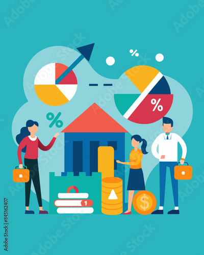 The government introduced a temporary relief measure that lowered interest rates on loans and credit card payments for individuals struggling to make ends meet during the economic. Vector illustration
