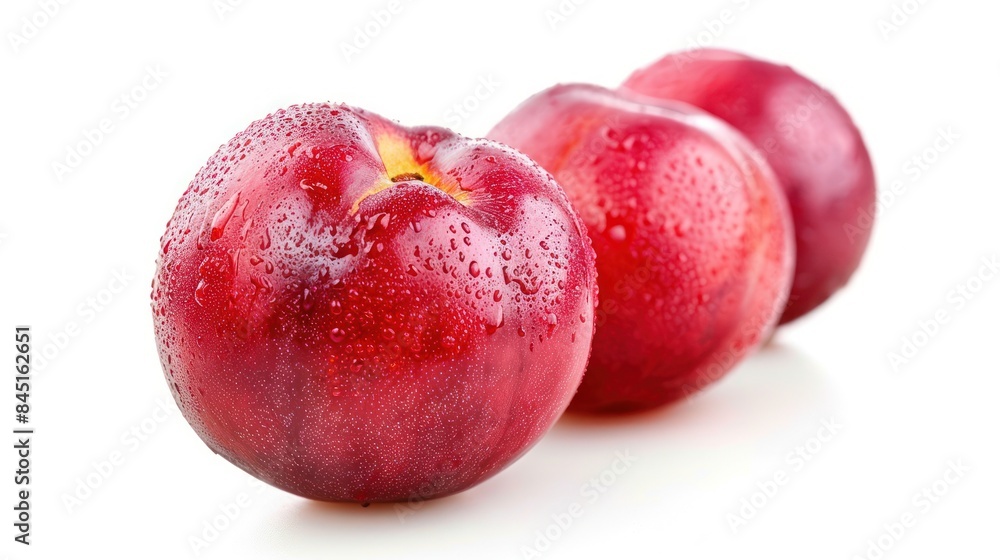 Obraz premium Nectarine isolated white background