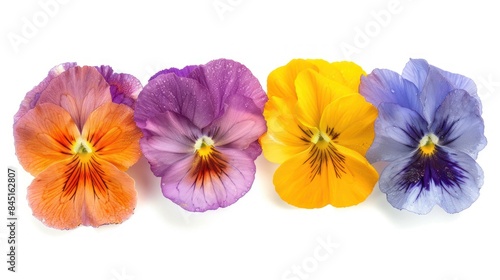 Pansy isolated white background