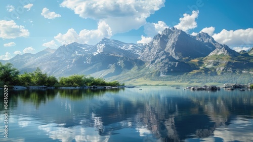 Daytime view of lake and mountain scenery