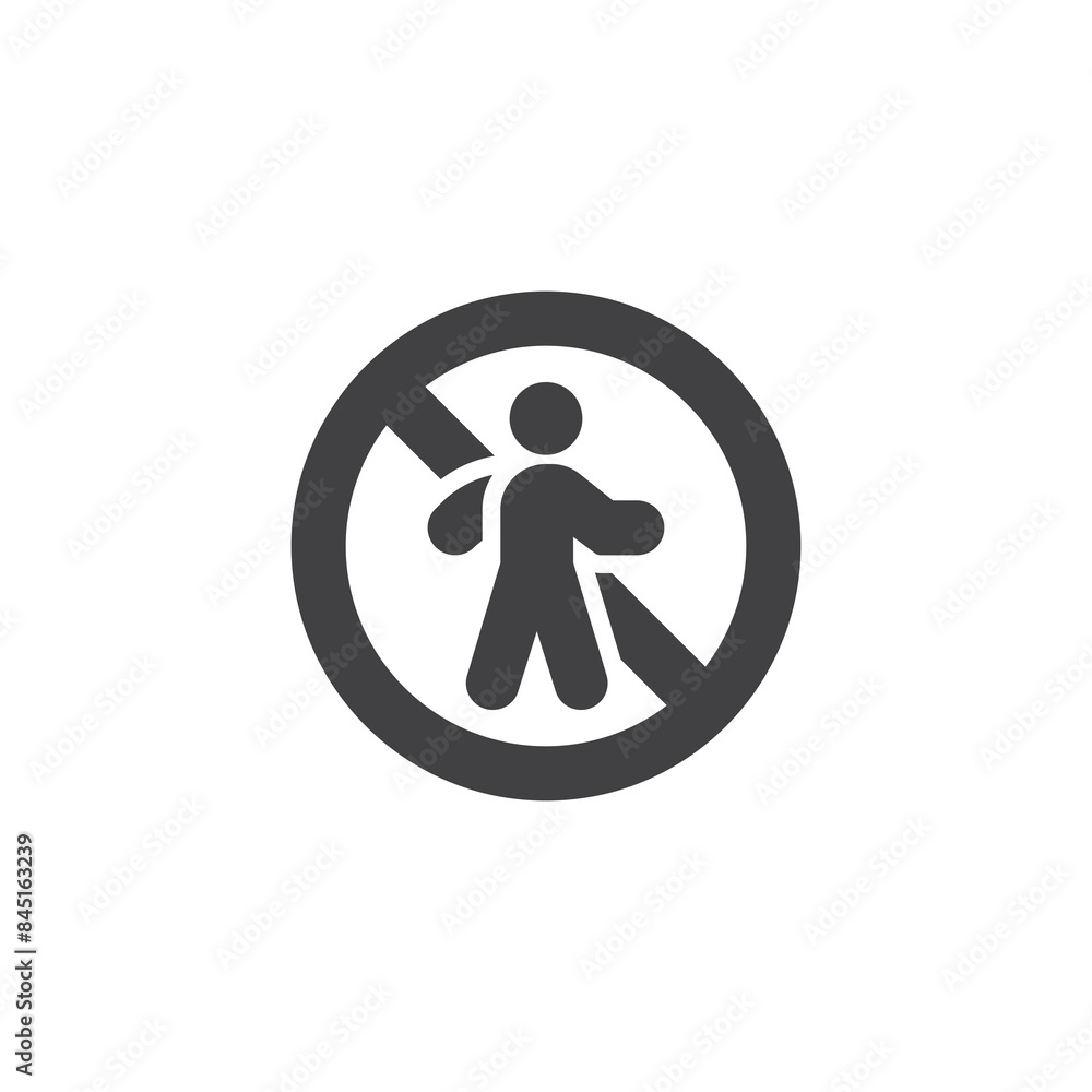 No entry prohibited vector icon No entry prohibited vector icon