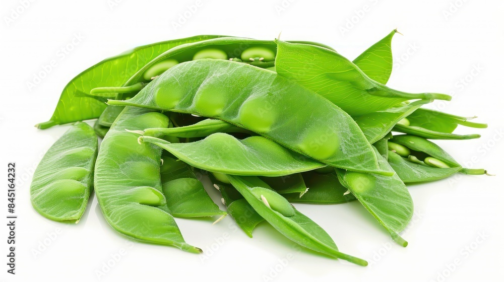 Snow pea isolated white background Snow pea isolated white background