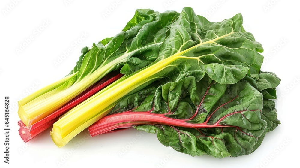 Swiss chard isolated white background Swiss chard isolated white background