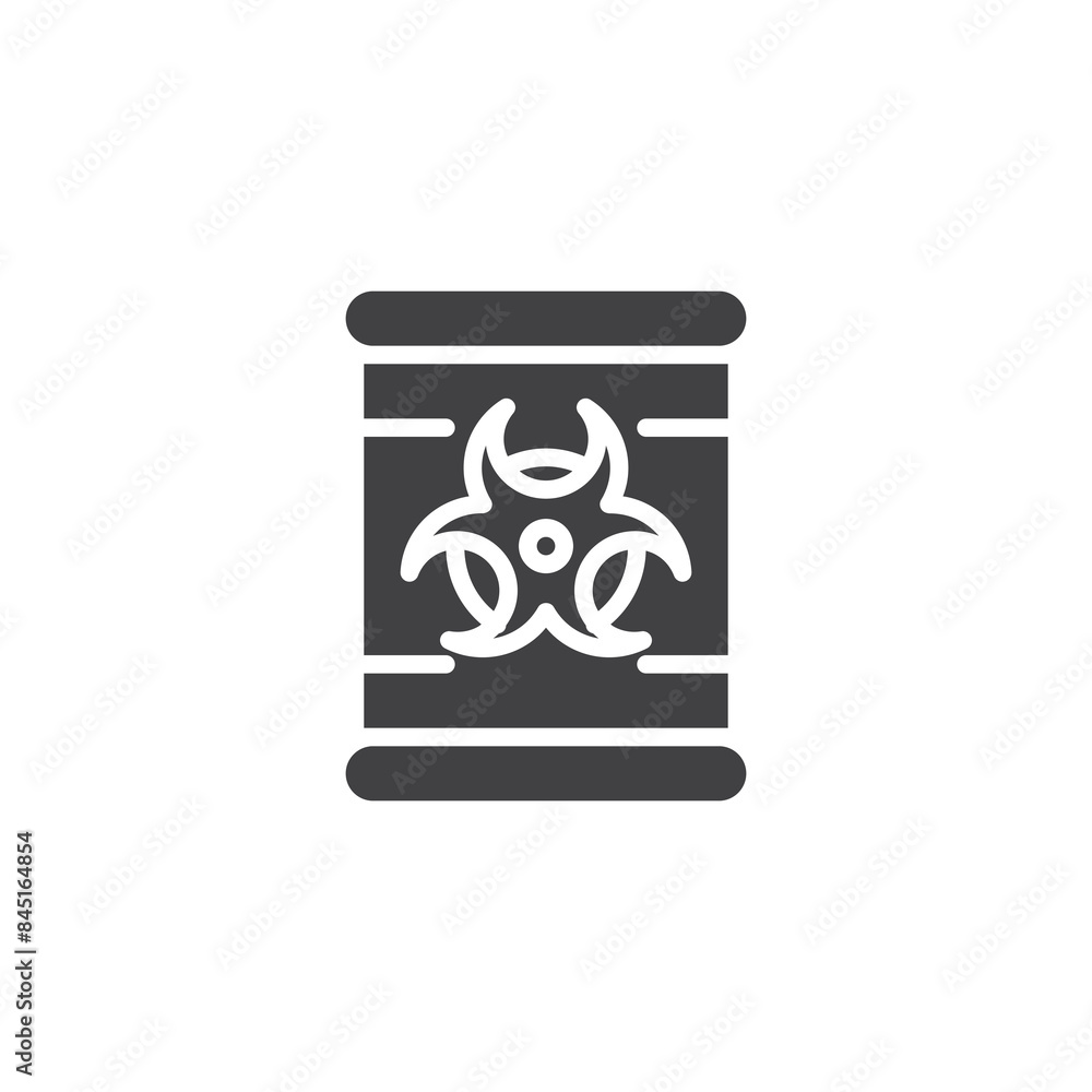 Hazardous waste barrel vector icon Hazardous waste barrel vector icon