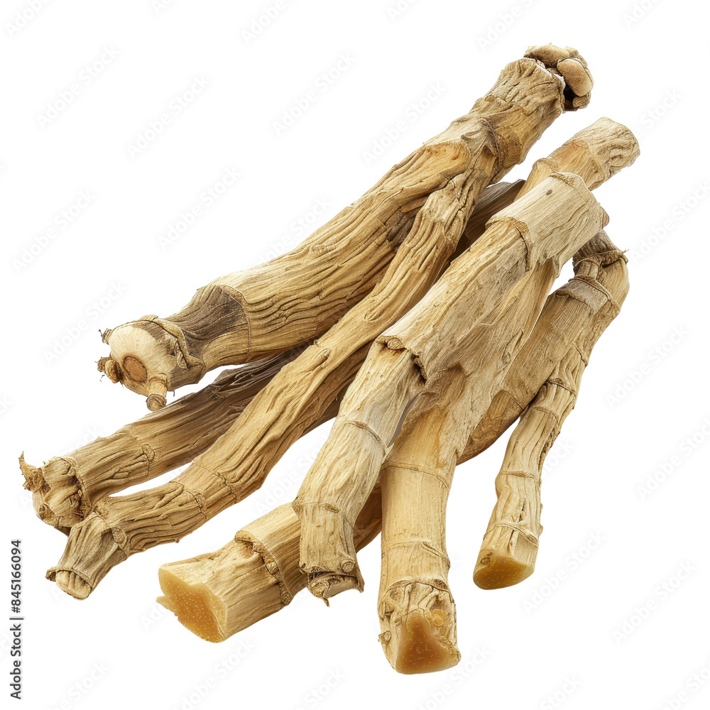 Fototapeta premium dried Ginseng isolated white background