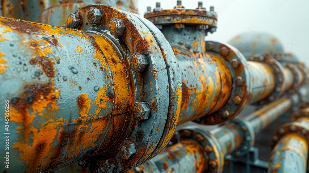 Industrial zone, Steel pipelines and equipment of a petrochemical plant Industrial zone, Steel pipelines and equipment of a petrochemical plant