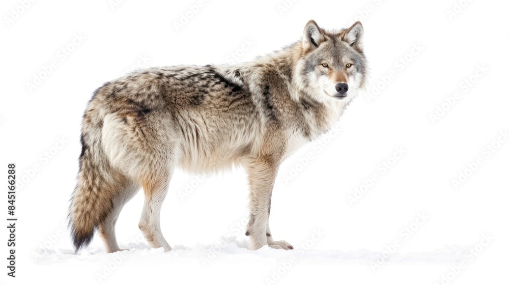 Fototapeta premium Wolf isolated white background